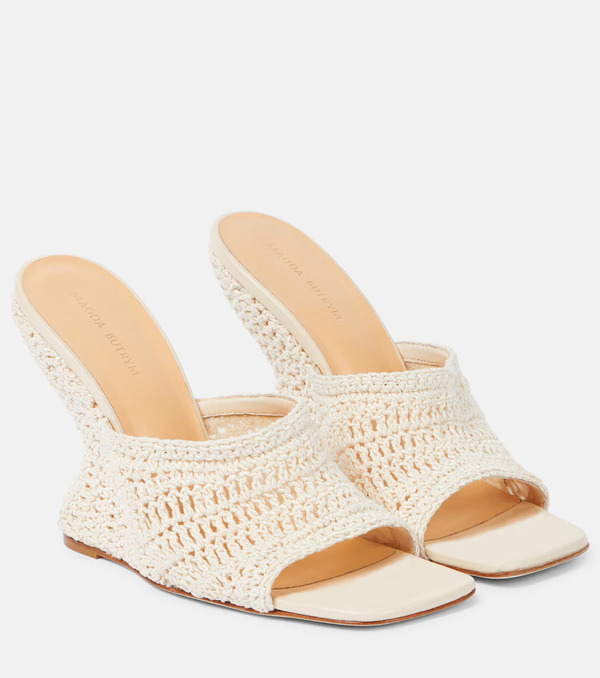  Magda Butrym Magda Butrym Crochet Wedge Sandals 