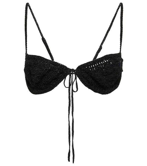  Magda Butrym Magda Butrym Crocheted Cotton-blend Bra 