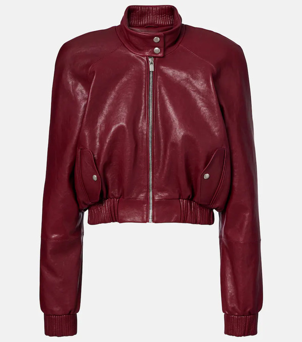  Magda Butrym Magda Butrym Cropped Leather Jacket 