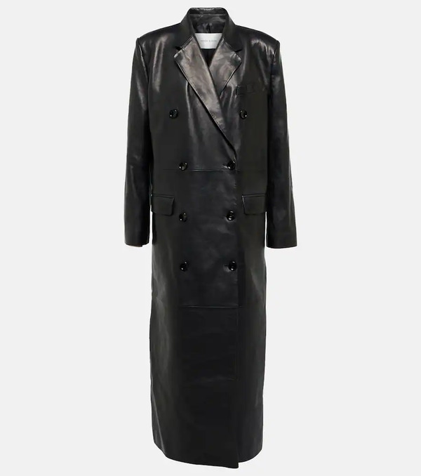  Magda Butrym Magda Butrym Double-breasted Leather Coat 