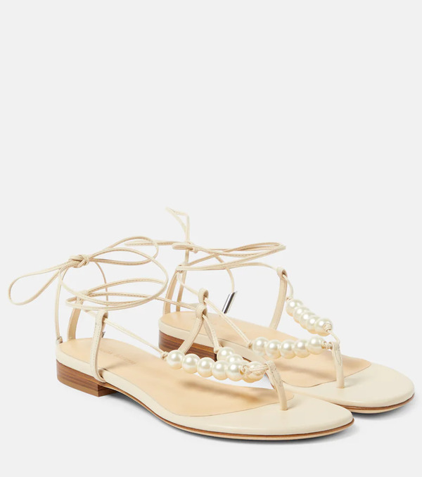  Magda Butrym Magda Butrym Embellished Leather Sandals 
