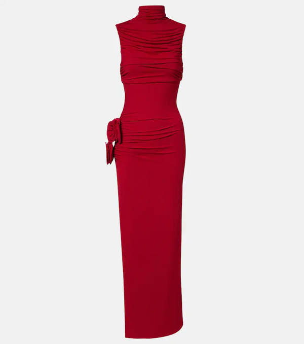  Magda Butrym Magda Butrym Floral-appliquã© Draped Gown 