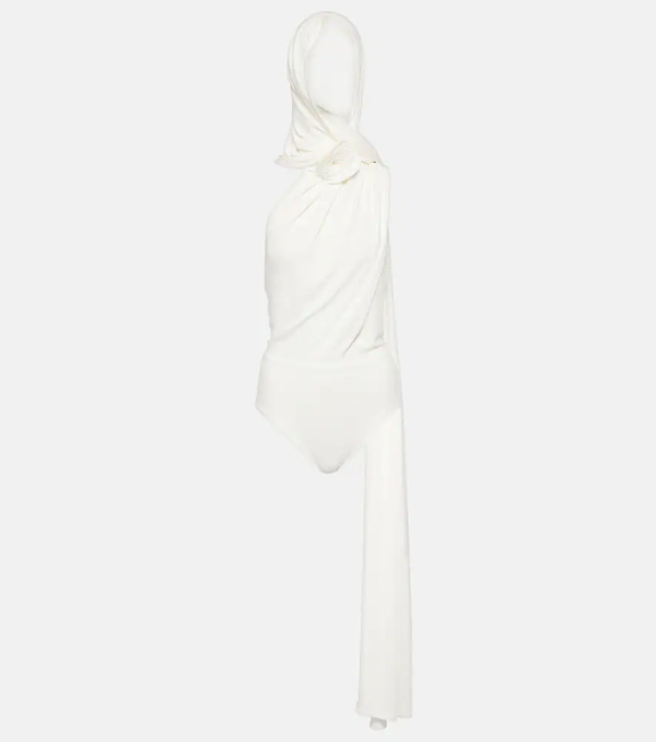  Magda Butrym Magda Butrym Floral-appliquã© Hooded Bodysuit 