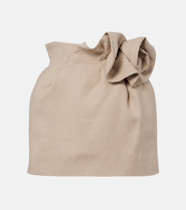  Magda Butrym Magda Butrym Floral-appliquã© Linen Miniskirt 