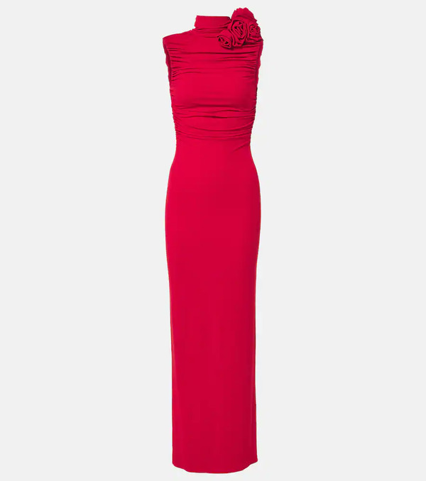  Magda Butrym Magda Butrym Floral-appliquã© Ruched Jersey Gown 