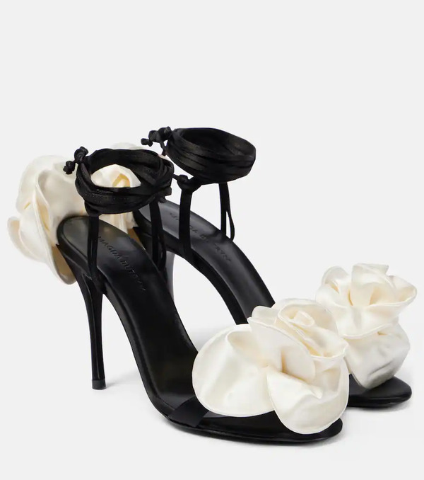  Magda Butrym Magda Butrym 105 Floral-appliquã© Satin Sandals 