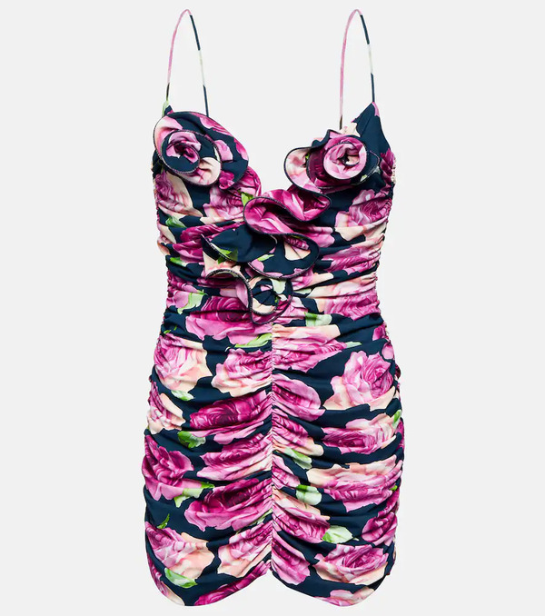  Magda Butrym Magda Butrym Floral Ruched Minidress 