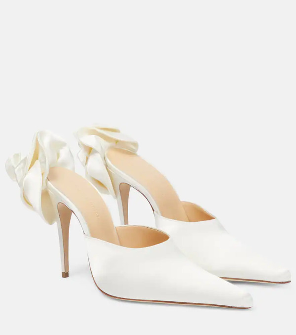  Magda Butrym Magda Butrym Flower Satin Mules 