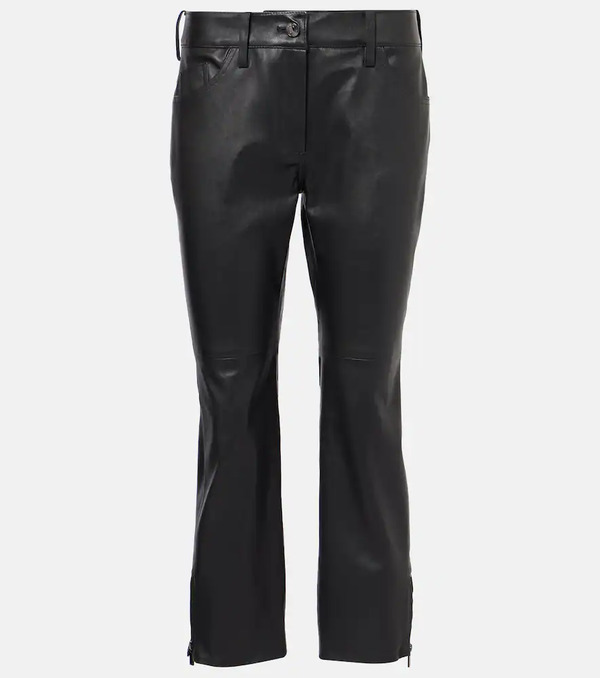  Magda Butrym Magda Butrym Low-rise Leather Capris 