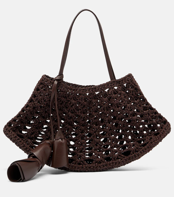  Magda Butrym Magda Butrym Maya Small Crochet Leather Top-handle Bag 