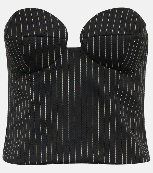  Magda Butrym Magda Butrym Pinstripe Wool Bustier 