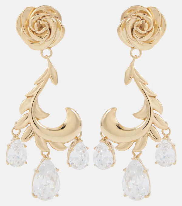  Magda Butrym Magda Butrym Rosebud Gold-plated Drop Earrings 