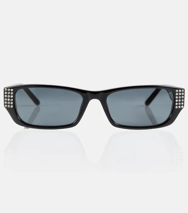  Magda Butrym Magda Butrym X Linda Farrow Embellished Rectangular Sunglasses 
