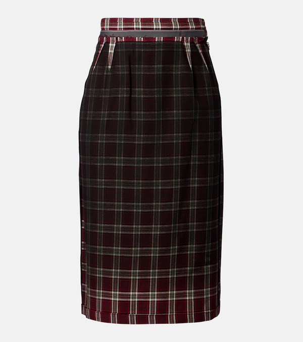  Maison Margiela Maison Margiela Checked Pencil Skirt 