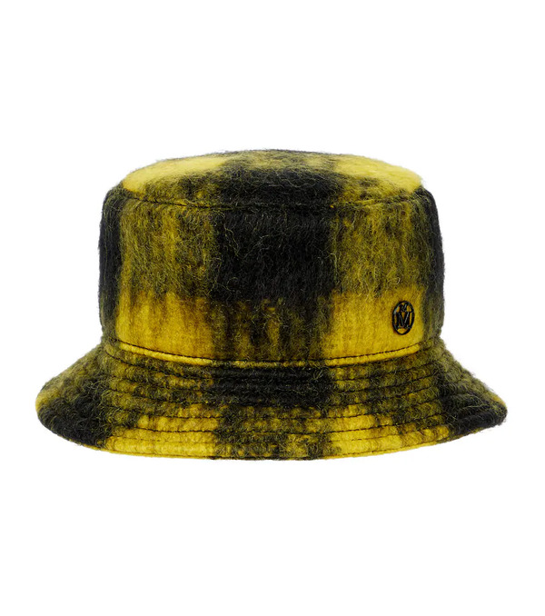  Maison Michel Maison Michel Jason Checked Mohair-blend Bucket Hat 