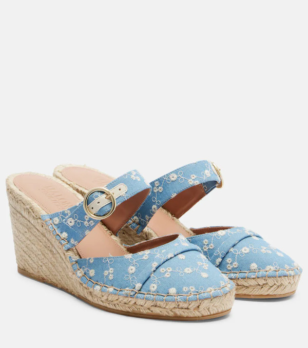  Malone Souliers Malone Souliers Farah Denim Espadrille Wedges 