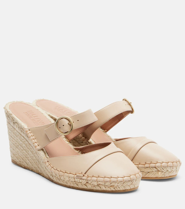  Malone Souliers Malone Souliers Farah Leather Espadrille Wedges 
