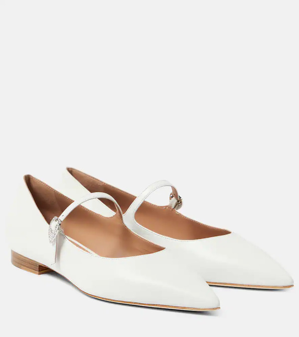  Malone Souliers Malone Souliers X Tabitha Simmons Kate Leather Ballet Flats 