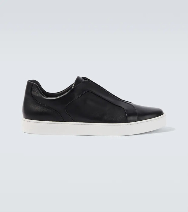  Manolo Blahnik Manolo Blahnik Agilio Leather Sneakers 
