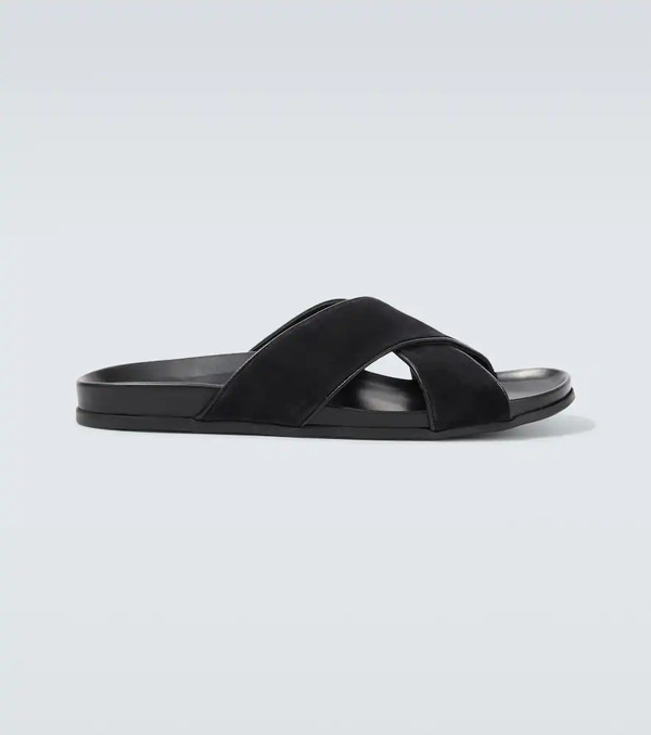  Manolo Blahnik Manolo Blahnik Chiltern Suede Slides 