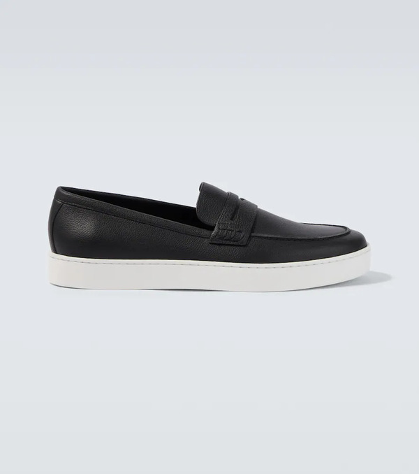  Manolo Blahnik Manolo Blahnik Ellis Leather Loafers 