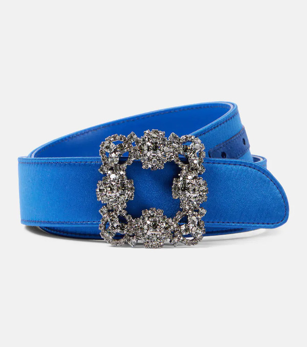  Manolo Blahnik Manolo Blahnik Embellished Satin Belt 