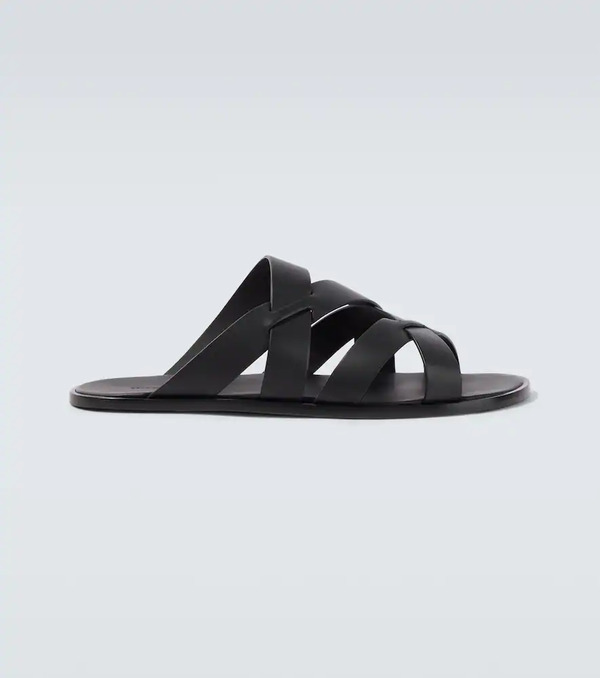 Manolo Blahnik Manolo Blahnik Marvin Leather Sandals 