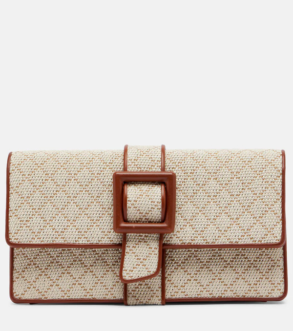  Manolo Blahnik Manolo Blahnik Maycap Raffia-effect Clutch 