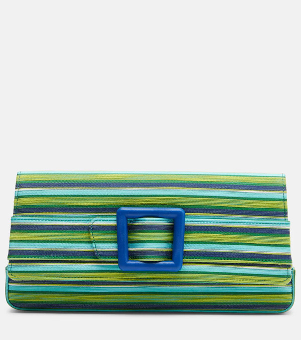  Manolo Blahnik Manolo Blahnik Maygot Small Striped Clutch 