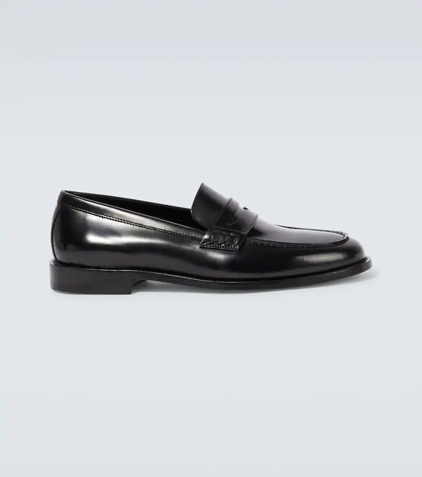  Manolo Blahnik Manolo Blahnik Perry Leather Penny Loafers 
