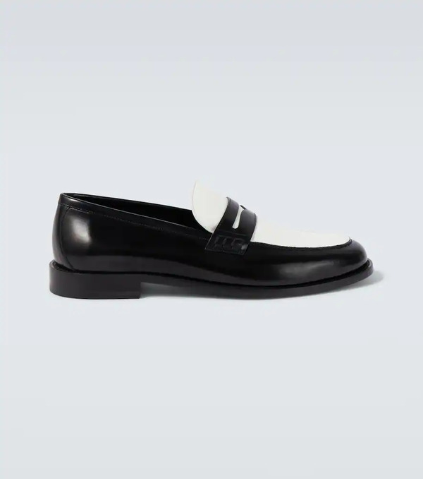  Manolo Blahnik Manolo Blahnik Perry Leather Penny Loafers 