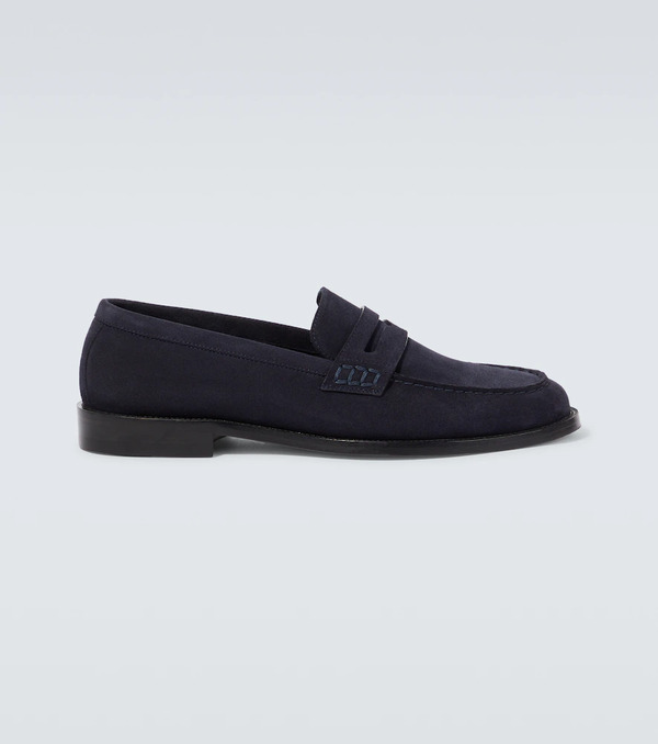  Manolo Blahnik Manolo Blahnik Perry Suede Penny Loafers 