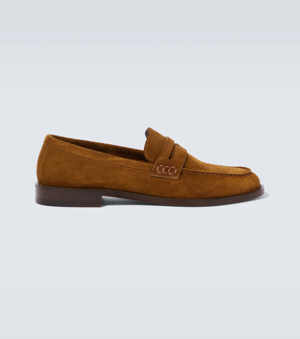  Manolo Blahnik Manolo Blahnik Perry Suede Penny Loafers 