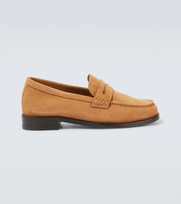  Manolo Blahnik Manolo Blahnik Perry Suede Penny Loafers 
