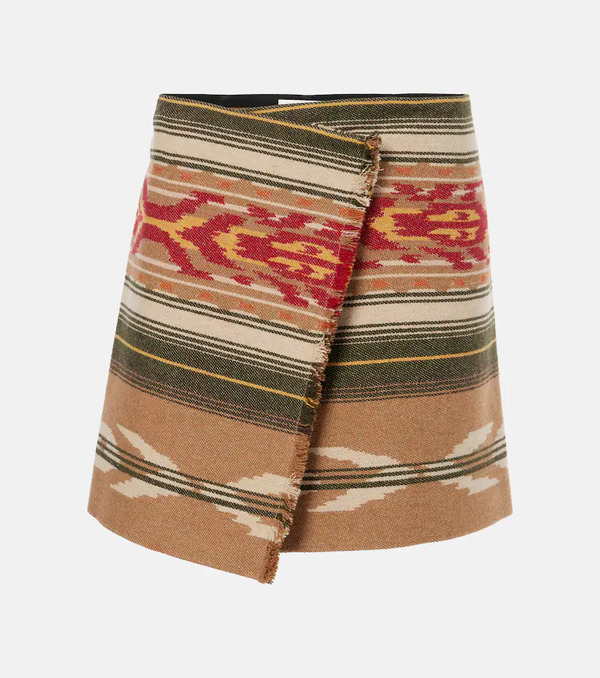  Marant Etoile Marant Etoile Adelaide Fringed Wool-blend Miniskirt 