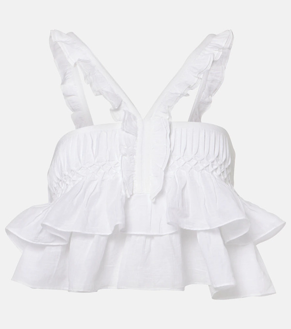  Marant Etoile Marant Etoile Daliana Ruffled Cotton-blend Top 