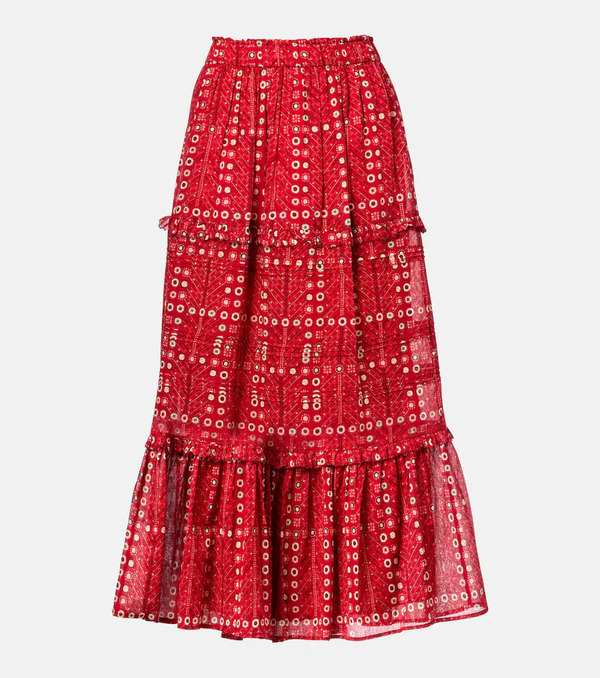  Marant Etoile Marant Etoile Diya Printed Cotton Maxi Skirt 