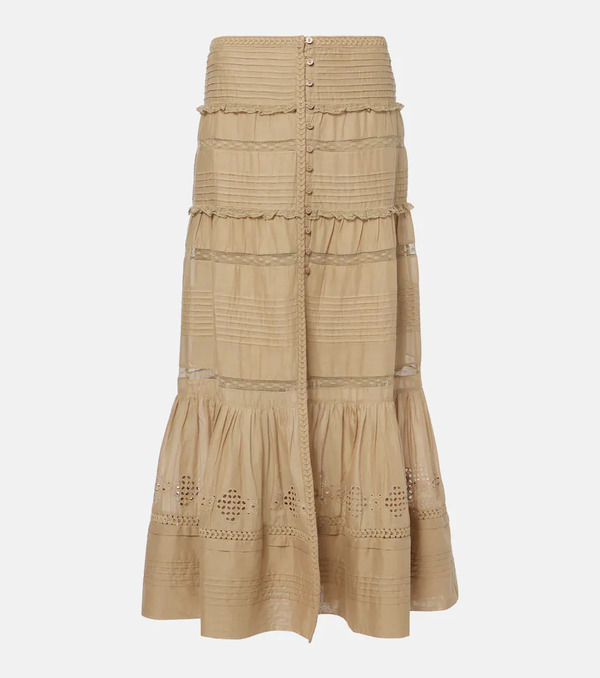  Marant Etoile Marant Etoile Dusta Lace-trimmed Cotton Miniskirt 