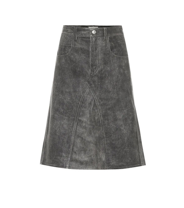  Marant Etoile Marant Etoile Fiali Leather Midi Skirt 