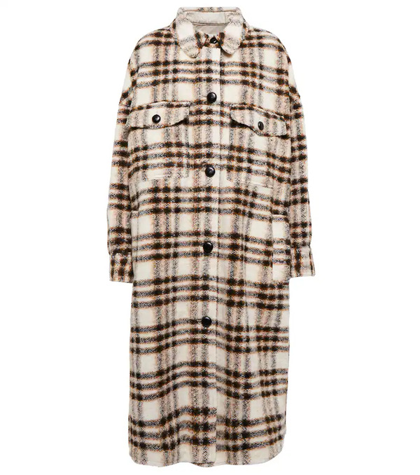  Marant Etoile Marant Etoile Fontizi Checked Wool-blend Coat 