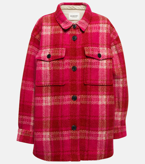  Marant Etoile Marant Etoile Harveli Plaid Wool-blend Jacket 