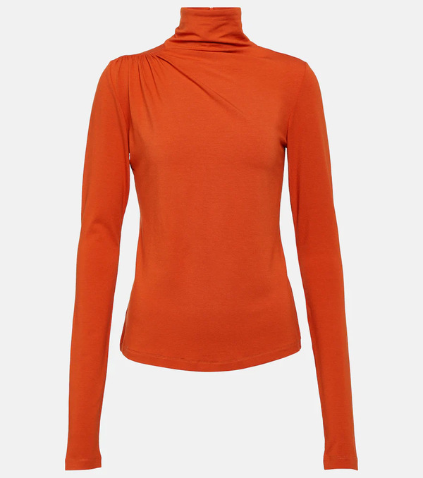  Marant Etoile Marant Etoile Lou Gathered Jersey Turtleneck Top 
