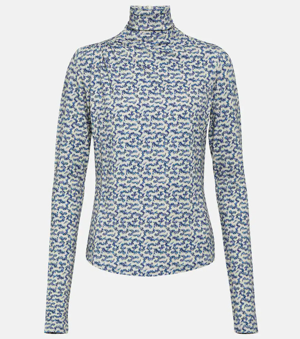  Marant Etoile Marant Etoile Lou Printed Jersey Turtleneck Top 