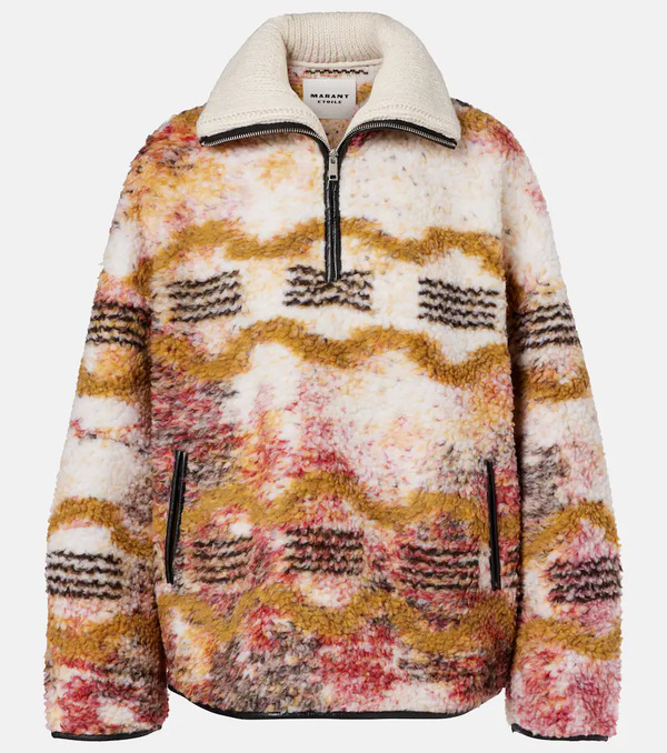  Marant Etoile Marant Etoile Marner Fleece Half-zip Sweater 