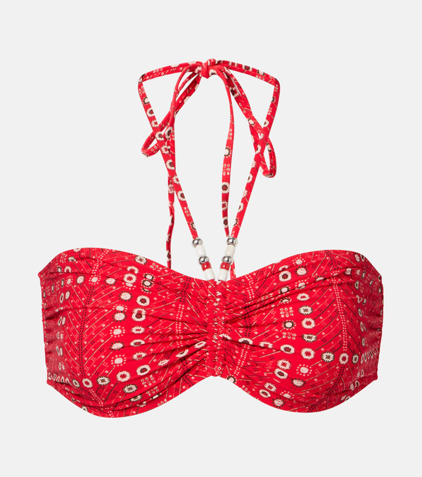  Marant Etoile Marant Etoile Salmage Printed Halterneck Bikini Top 