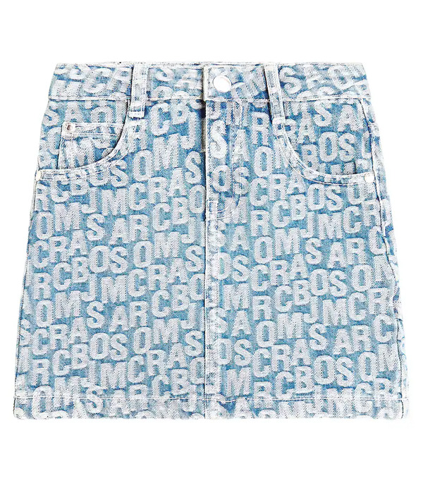  Marc Jacobs Kids Marc Jacobs Kids Logo Jacquard Denim Skirt 
