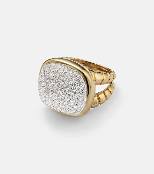  Marina B Marina B Tigella 18kt Gold Ring With Diamonds 