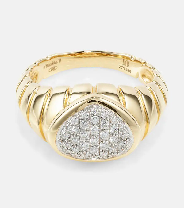  Marina B Marina B Timo 18kt Gold Ring With Diamonds 