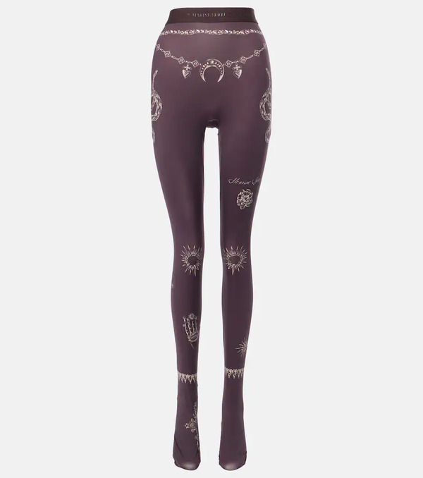  Marine Serre Marine Serre Printed Jersey Tights 