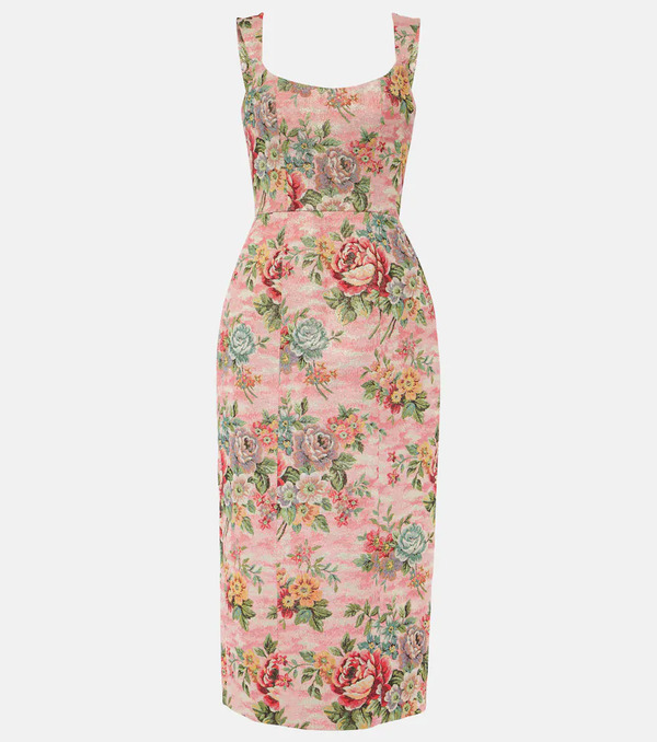  Markarian Markarian Floral Bustier Midi Dress 
